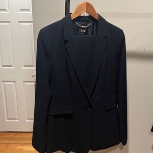 DKNY Women's Elegant Navy Suit Jacket